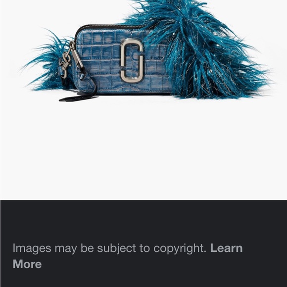 Marc Jacobs Blue Croc-Embossed Crossbody Bag - Picture 12 of 16